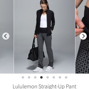Lululemon Athletica Black and Gray Straight Leg Pants